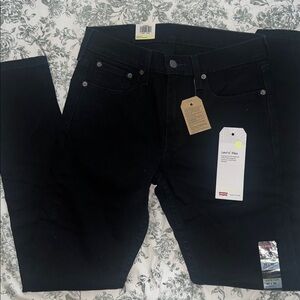 NWT Levi's Men's Skinny Jeans in Jet Black